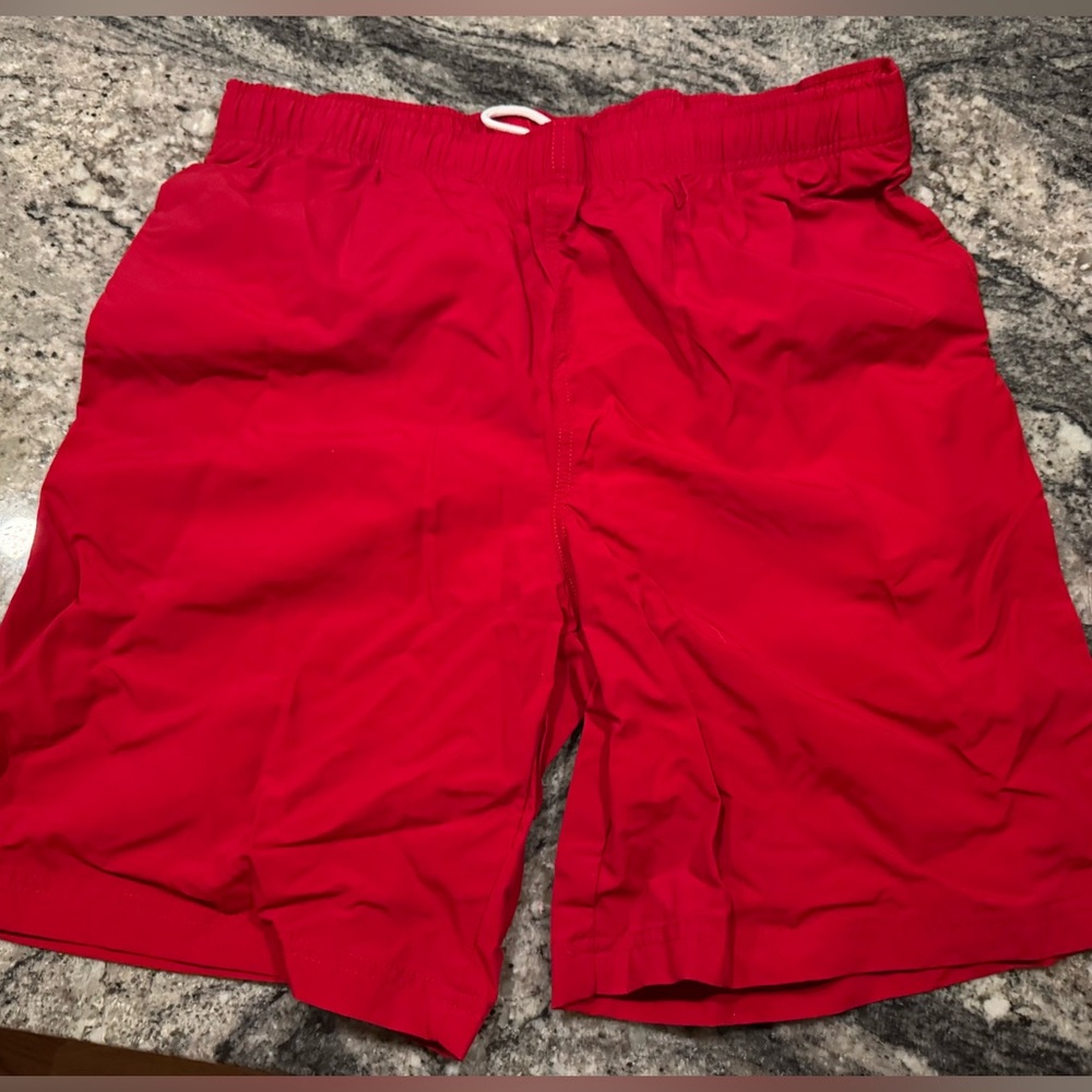 NEW Men’s Land’s End Swimming trunks bathing suit swim trunks SIZE large red